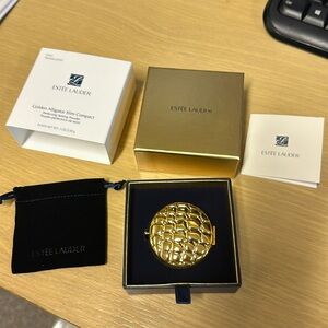 Estee Lauder Golden Alligator Slim Compact BNWT